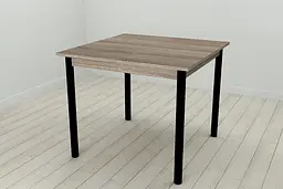 Стіл кухонний Ferrum-decor Агата 75x90x90 Чорний ДСП Сонома Трюфель 16мм (FRD-106265) - мініатюра 5