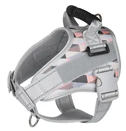 Нагрудна шлея для собак Reflective safety chest harness for pet dogs, L Рожевий - мініатюра 1