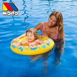 Дитячий надувний круг-плот для плавання Molto Baby Float навчальний жовтий (26769) - мініатюра 2