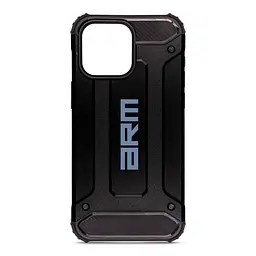 Чехол для Apple iPhone 15 Pro Max, Panzer, черный, противоударный, бронированный, милитари, панель-накладка, защита всего корпуса, защита дисплея и камеры, термополиуретан (TPU) + поликарбонат (PC), ArmorStandart (ARM73741)