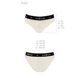 Трусики з широкою гумкою і мереживом Passion PS001 PANTIES L, ecru - мініатюра 5