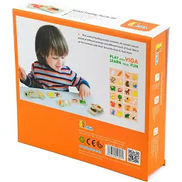 Логічний пазл Viga Toys Що їдять звірятка 24 елементів (51607) - мініатюра 3