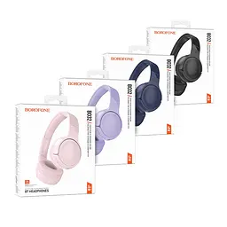 Бездротові накладні навушники BOROFONE BO32 Show BT headphones Black - мініатюра 3