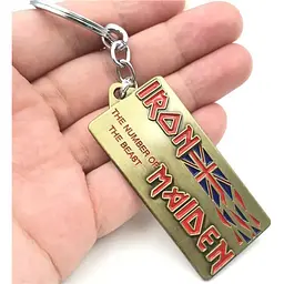 Брелок рок гурту Iron Maiden Залізна діва лого IM 25.105 - мініатюра 3
