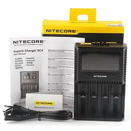 Зарядний пристрій Nitecore SC4 для акумуляторів (Ni-Cd Ni-Mh Li-Ion IMR LiFePO4) 220V-12V - мініатюра 6