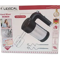 Міксер ручний Lexical LMX-1706 на 5 швидкостей 300W сріблясто-чорний (LMX-1706_374) - мініатюра 4