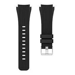 Силіконовий ремінець Onex Samsung Gear S3 SM-R760NDAASEK - чорний 22mm L (WB172516) - мініатюра 2