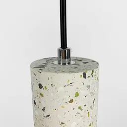 Підвіс Terrazzo Cylinder Long із білим бетонним плафоном 30х6 см Line.F MJ 163-60*300 WT - мініатюра 4
