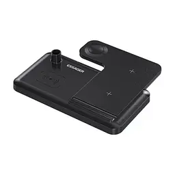 Зарядний пристрій Essager 4-in-1 wireless charger 15W foldable desktop black (EWXZM-JC01-Z) - мініатюра 5