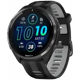 Смарт-годинник Garmin Forerunner 965 Carbon Gray Titanium Bezel w. Blk Case and Blk/Powder Gray S. Band (010-02809-00)