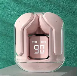 Бездротові Bluetooth-навушники T2 TWS з цифровим дисплеєм і Hi-Fi звуком рожеві - мініатюра 16