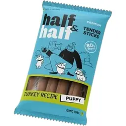 Ласощі для цуценят Half&Half у формі м'ясних паличок з індичкою 100 г