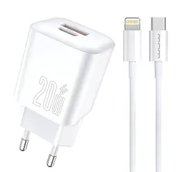 Мережевий зарядний пристрій з кабелем WUW-T104L PD20W A+C Lightning kit