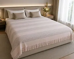 Простирадло махрове Parisa Home Pike 150х200 щільність 400 г/м2 пудра