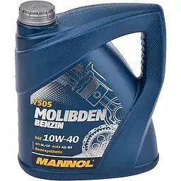 Автомобільна моторна олива MANNOL 10w-40 MOLIBDEN BENZIN 4л MN7505-4 - мініатюра 2
