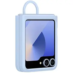 Оригінальний протиударний силіконовий чохол Samsung Silicone Case для Galaxy Z Flip6/Flip7 FE/ Flip5 Blue EF-PF741TLEGUA - мініатюра 5