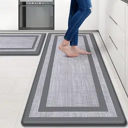Коврики набор Lovely Svi Серая окантовка, 2 шт: 44x74x1 см и 44x150x1см 