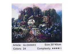 Алмазна мозаїка за номерами Загородний дім 60693, 30x40 см