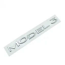 Емблема напис MODEL 3 для Tesla Хром Пластина скотче (Завод)