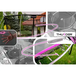 Батут із внутрішньою сіткою THUNDER Inside Ultra 12FT 374 см Black/Pink - мініатюра 12