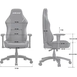 Геймерське крісло Anda Seat Luna L Fabric Gray (AD18-44-G-F) [121301] - мініатюра 11