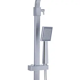 Душова система для кабіни Qtap Capricorn на три споживача (з виливом) 53103KNC Chrome, Хром - мініатюра 4