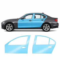 Антигравійна захисна бронеплівка за лекалами для BMW 3 Series F30 2012-2015 - зони дверей і стійки вікон