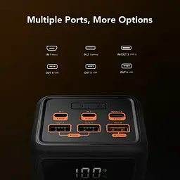 УМБ VEGER Built-in LED Flash 56000mAh 202,2Wh 3.7V Black (VG-W5001C) - мініатюра 5