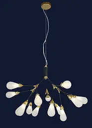 Люстра стельова LED Levistella 918LP268-15 BK+WH, 15 ламп G4, чорний+білий, сучасний стиль - мініатюра 2