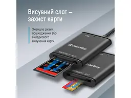 Картрідер ColorWay USB-C Black (CW-CR-02) - мініатюра 8