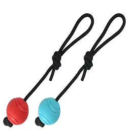 Іграшка для собак Nunbell М'яч на шнурку середній 6 см в асортименті (YM0170) - мініатюра 2