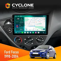 Штатна магнітола Ford Focus 1998-2004 Cyclone C9-013 4x64 DSP 4G Cyclone (НФ-00007528)