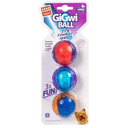 Іграшка для собак GiGwi Ball Три м'ячі, з пищалкою, 5 см (2323)