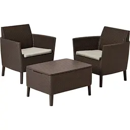 Комплект садових меблів Allibert Keter Salemo balcony set коричневий