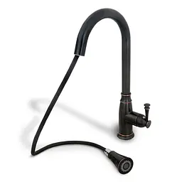 Змішувач для кухні з витяжним виливом Rea Deco black (REA-B0182) чорний матовий - мініатюра 6