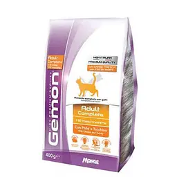 Сухий корм Gemon Adult Complete курка з індичкою для дорослих кішок 1,5 кг