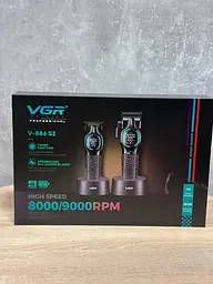 Комплект для стриження VGR V-886 S2 дві машинки для стрижки 4/6 насадок машинка для стрижки бездротова акумуляторна з дисплеєм - мініатюра 7
