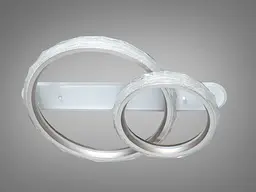 LED-люстра Diasha MX3528/600+400CG шампань 90 Вт з пультом, 2 кільця - мініатюра 4