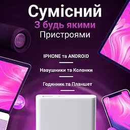 Повербанк Xiaomi UR503 10000 mAh з бездротовою зарядкою USB-С/USB-A - мініатюра 10