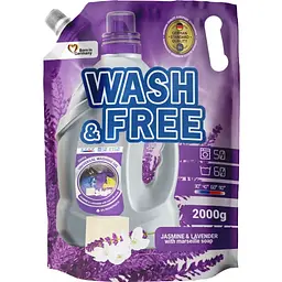 Гель для прання Wash&Free Жасмін та Лаванда з Марсельським милом 2 кг (4262396141873)