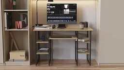 Комп'ютерний стіл Ferrum-decor Тім 75x120x60 чорний ДСП Дуб Сонома 16мм (FRD-103951) - мініатюра 5