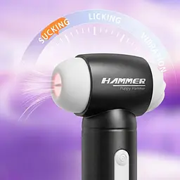 Вібромасажер вакуумний LILO Puppy Hammer 3-в-1 з вібрацією та USB Чорний - мініатюра 2