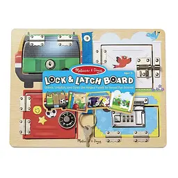 Дошка Melissa&Doug з засувками і блокуванням дерев'яна (MD19540) - мініатюра 5