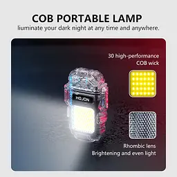 LED Ліхтар Запальничка Flas Hlight USB Type-C Помаранчевий - мініатюра 4