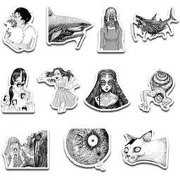 Стікерпак набір наклейок G-Toys Junji Ito 45 шт. (SP JI 01) - мініатюра 4