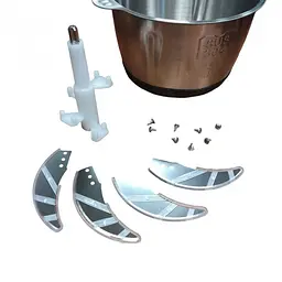 Електричний блендер-подрібнювач 2 літри металевий 1200 W Food Processor P-204 - мініатюра 5