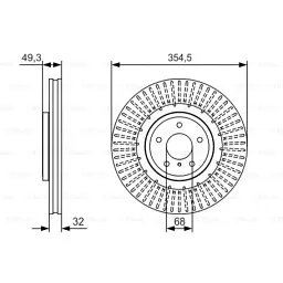 Гальмівний диск Bosch 0 986 479 T02 - мініатюра 5