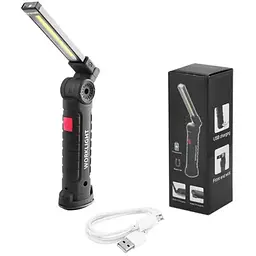 Світильник Worklight W-52 18650 з магнітом та гачком ліхтар акумуляторний з червоним та білим світлом