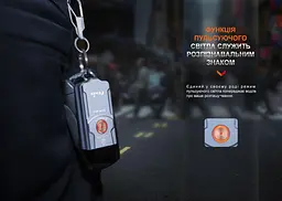 Ліхтар брелок Fenix E03R V2.0, синій - мініатюра 10
