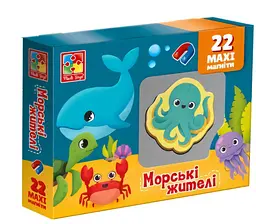 Гра настільна Vladi Toys Настільна гра для дітей Набір магнітів, Морські мешканці (SR-113-N-396)